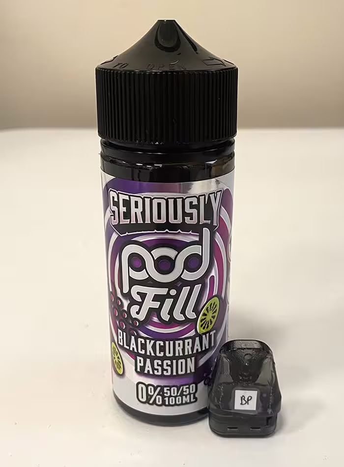 Blackcurrant Passion Shortfill E-Liquid by Seriously Pod Fill 100ml