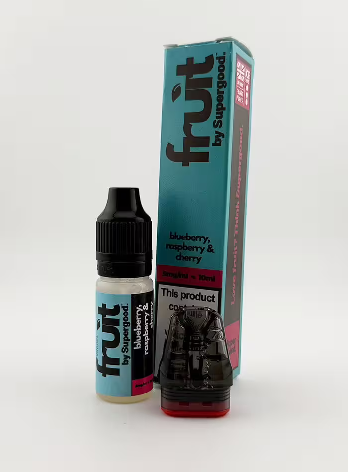 Blueberry, Raspberry & Cherry Nic Salt E-Liquid by Supergood Fruit