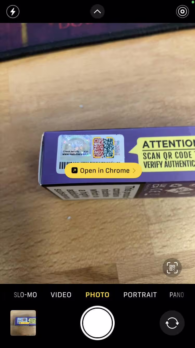 Lost Mary QM600 QR Code