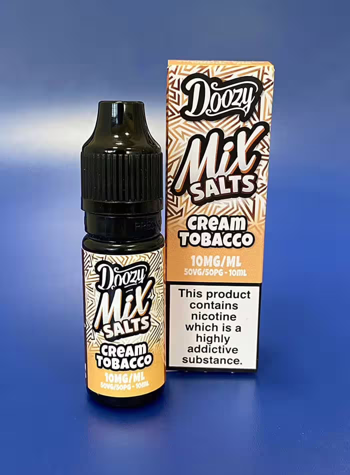 Cream Tobacco Nic Salt E-Liquid by Doozy Mix Salts