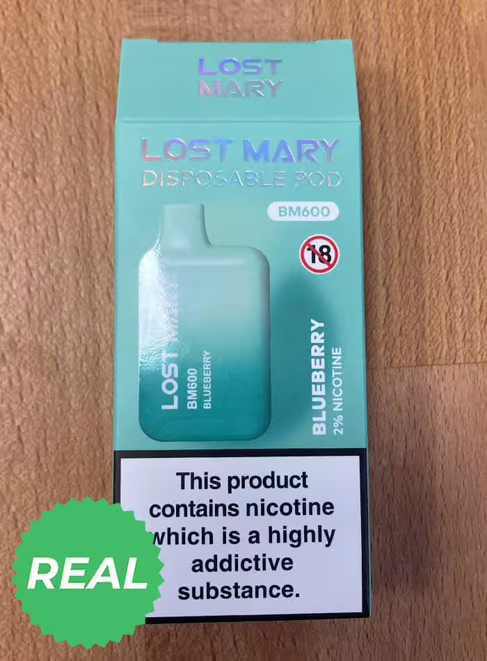 Genuine Lost Mary BM600 Packaging - Front