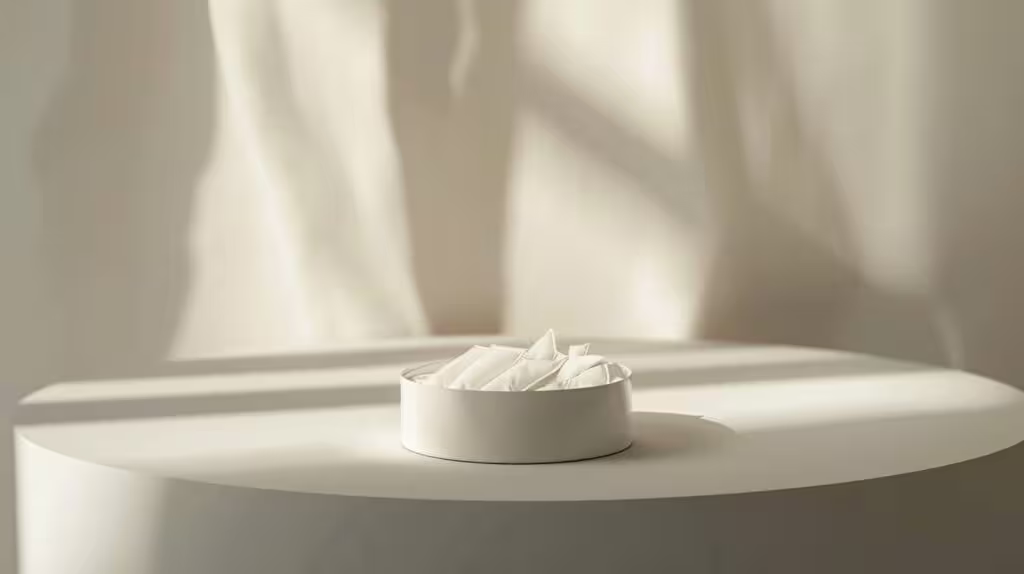 A tub of nicotine pouches