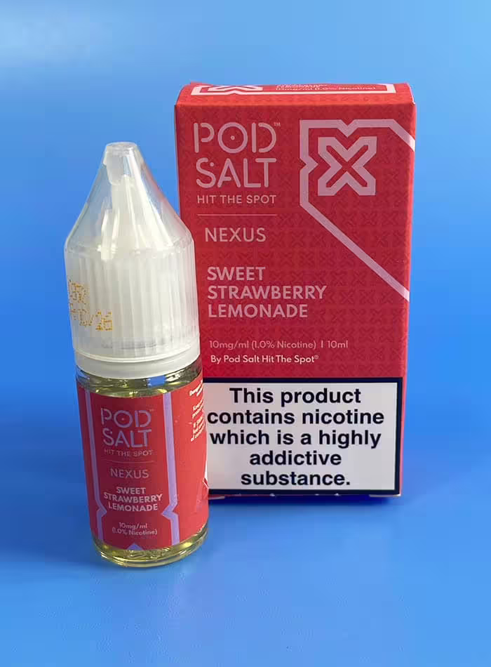Sweet Strawberry Lemonade Nic Salt E-Liquid by Nexus Pod Salt