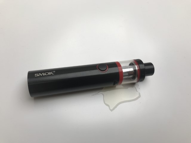 Leaking vape tank with e-liquid