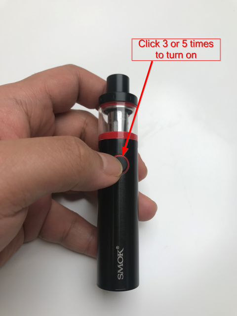 Vape kit power button location