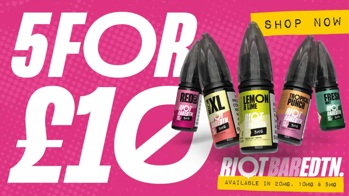 Riot Bar Edition - 5 for £10