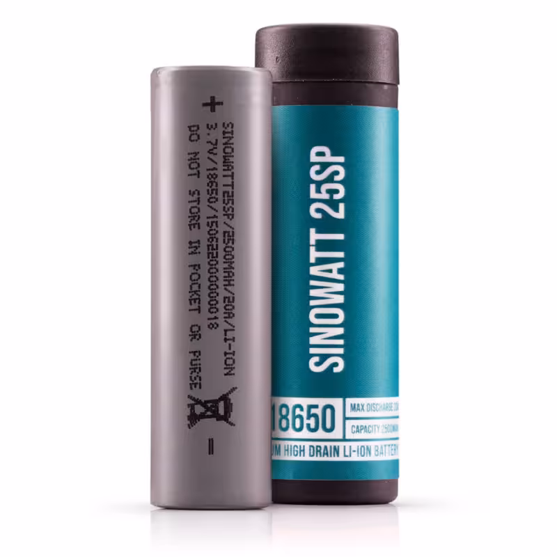 Sinowatt 25SP 18650 2500mAh (20A) Vape Battery - Image 1