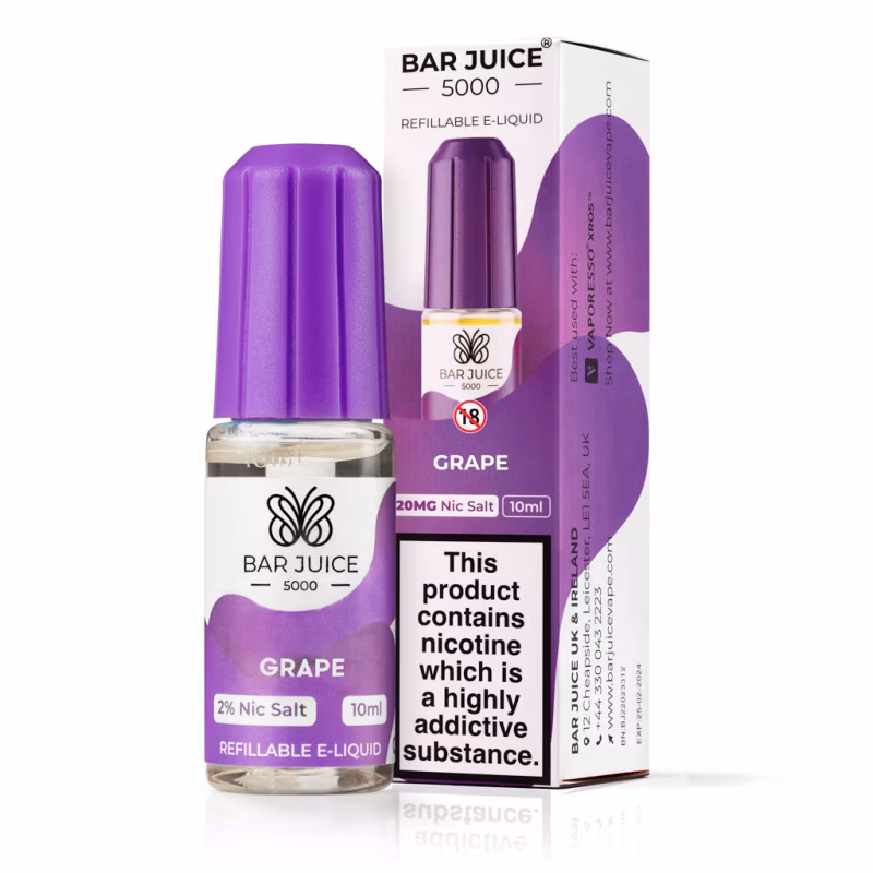Grape Nic Salt E-Liquid by Bar Juice 5000