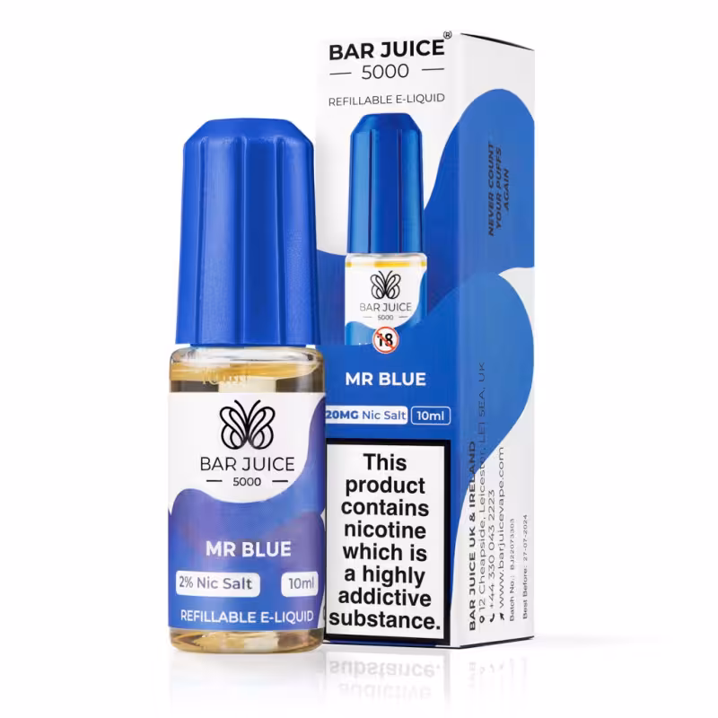 Mr Blue Nic Salt E-Liquid by Bar Juice 5000 - Image 1