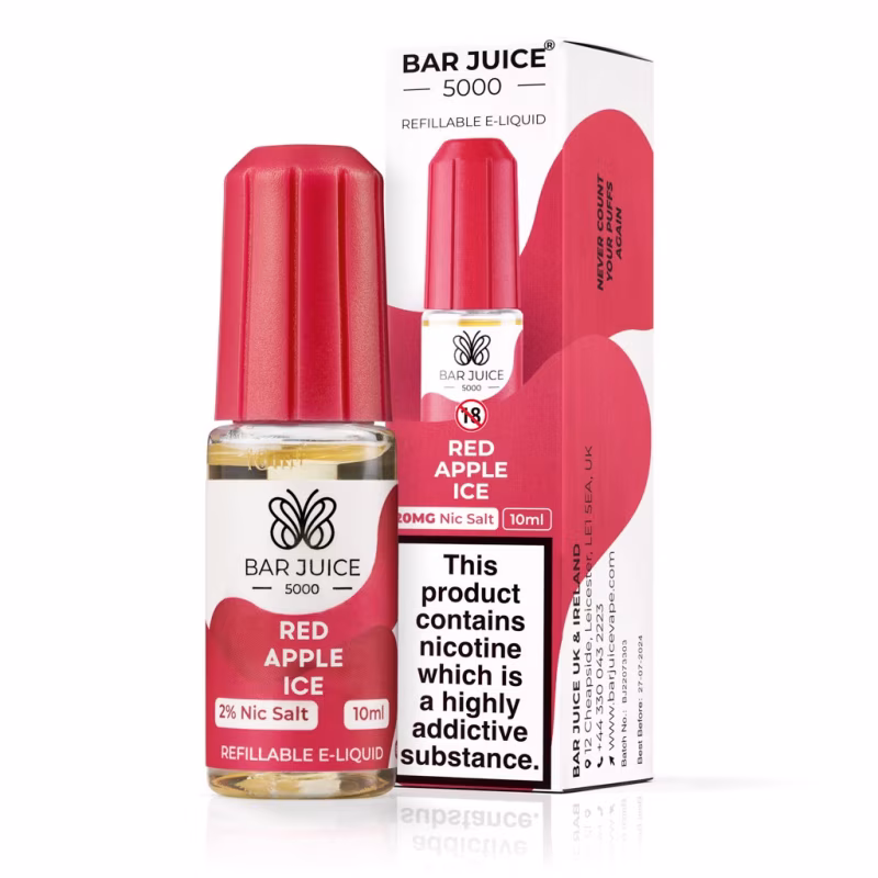 Red Apple Ice Nic Salt E-Liquid by Bar Juice 5000