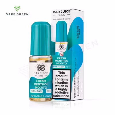 Fresh Menthol Mojito Nic Salt E-Liquid by Bar Juice 5000