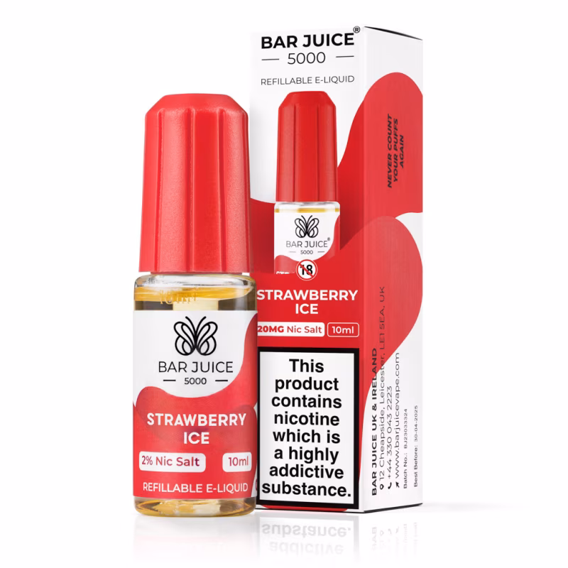 Strawberry Ice Nic Salt E-Liquid by Bar Juice 5000