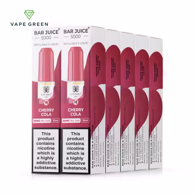 Cherry Cola Nic Salt E-Liquid by Bar Juice 5000 - 10 Pack