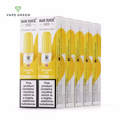 Banana Ice Nic Salt E-Liquid by Bar Juice 5000 - 10 Pack