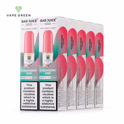 Strawberry Kiwi Nic Salt E-Liquid by Bar Juice 5000 - 10 Pack
