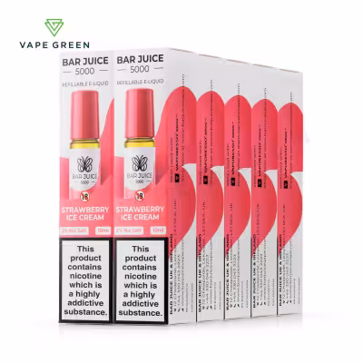 Red Apple Ice Nic Salt E-Liquid by Bar Juice 5000 - 10 Pack