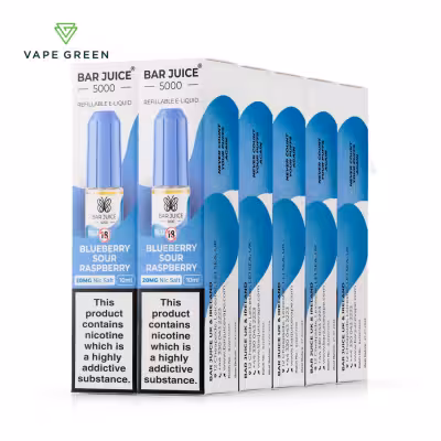 Blueberry Sour Raspberry Nic Salt E-Liquid by Bar Juice 5000 - 10 Pack