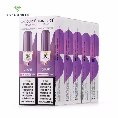 Grape Nic Salt E-Liquid by Bar Juice 5000 - 10 Pack