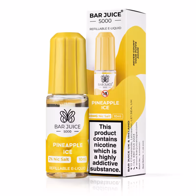 Pineapple Ice Nic Salt E-Liquid by Bar Juice 5000 - Image 1