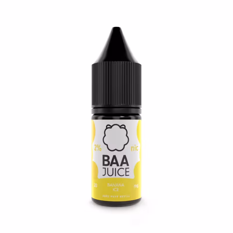 Banana Ice Nic Salt E-Liquid by Baa Juice - Image 1