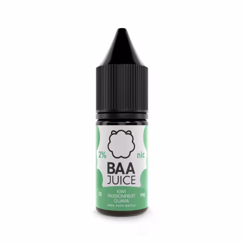 Kiwi Passionfruit Guava Nic Salt E-Liquid by Baa Juice - Image 1