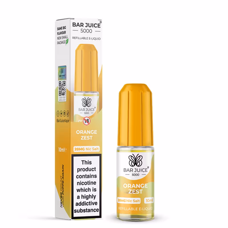 Orange Zest Nic Salt E-Liquid by Bar Juice 5000 - Image 1