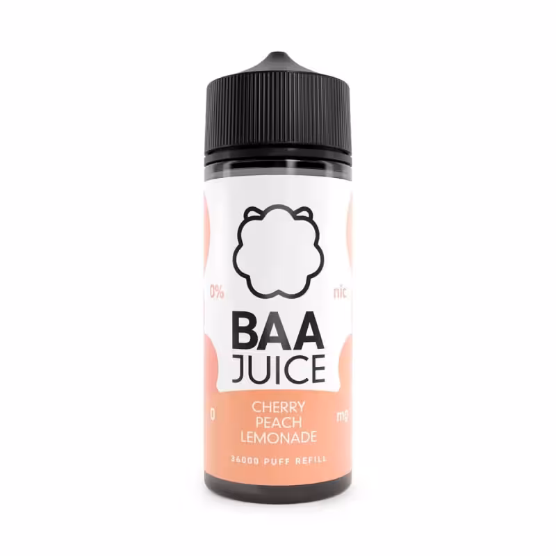 Cherry Peach Lemonade Shortfill E-Liquid by Baa Juice 100ml - Image 1