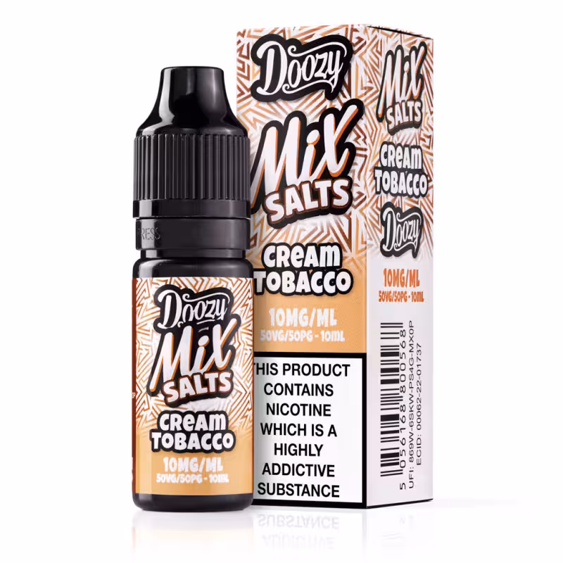 Cream Tobacco Nic Salt E-Liquid by Doozy Mix Salts - Image 1