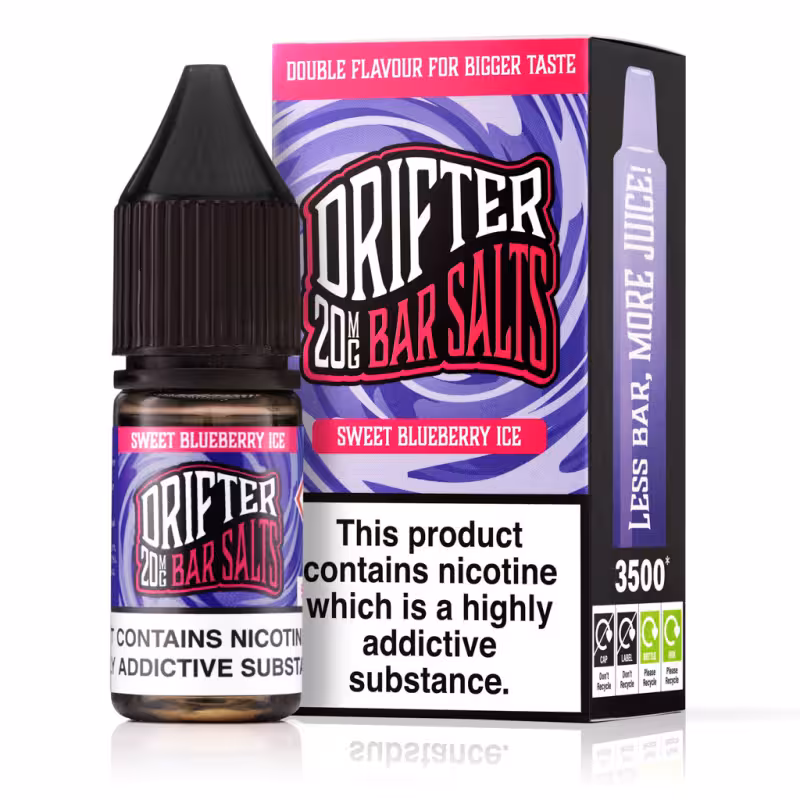 Sweet Blueberry Ice Nic Salt E-Liquid by Drifter Bar Salts - Image 1