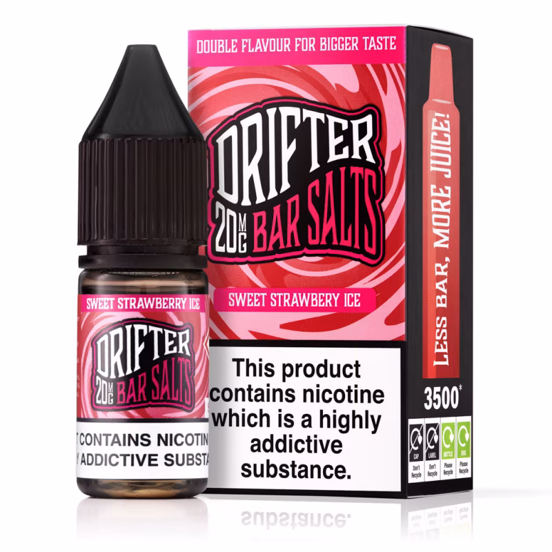 Sweet Strawberry Ice Nic Salt E-Liquid by Drifter Bar Salts