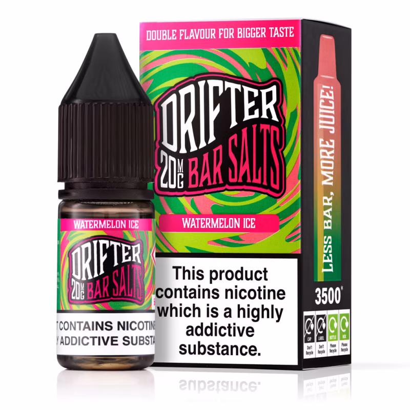 Watermelon Ice Nic Salt E-Liquid by Drifter Bar Salts