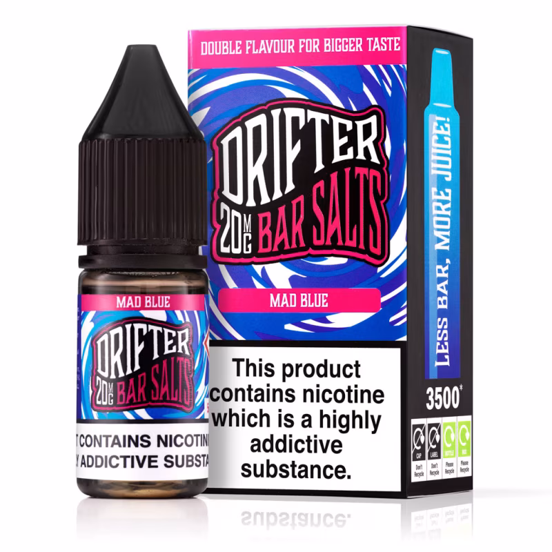 Mad Blue Nic Salt E-Liquid by Drifter Bar Salts