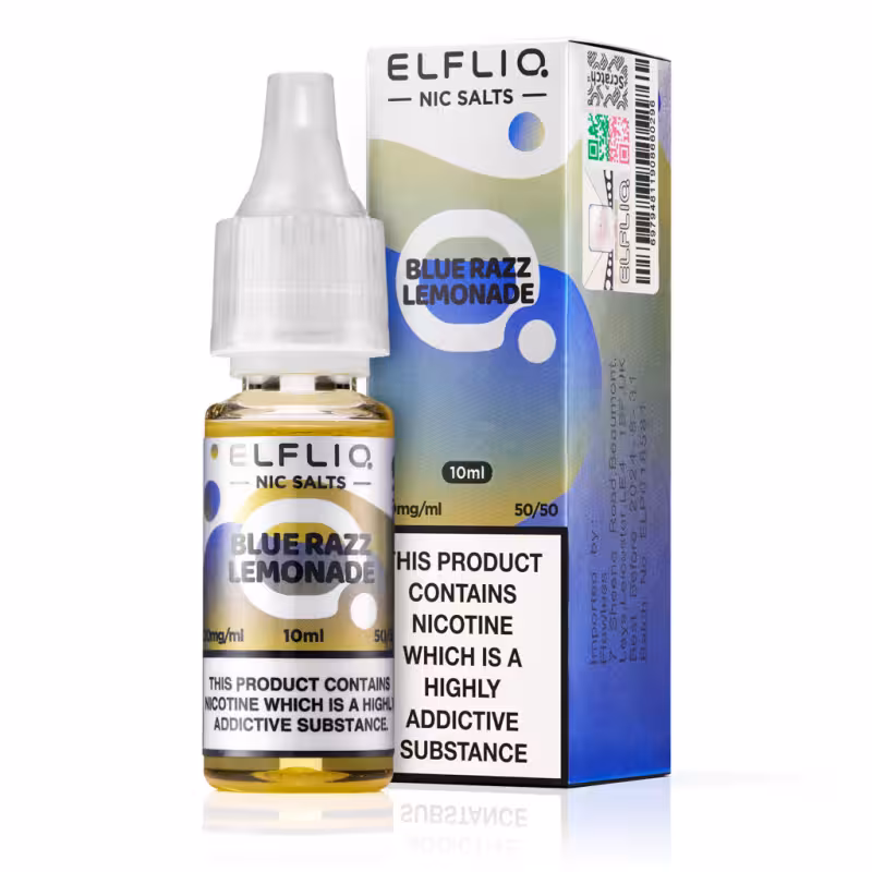 Blue Razz Lemonade Nic Salt E-Liquid by Elf Bar Elfliq - Image 1