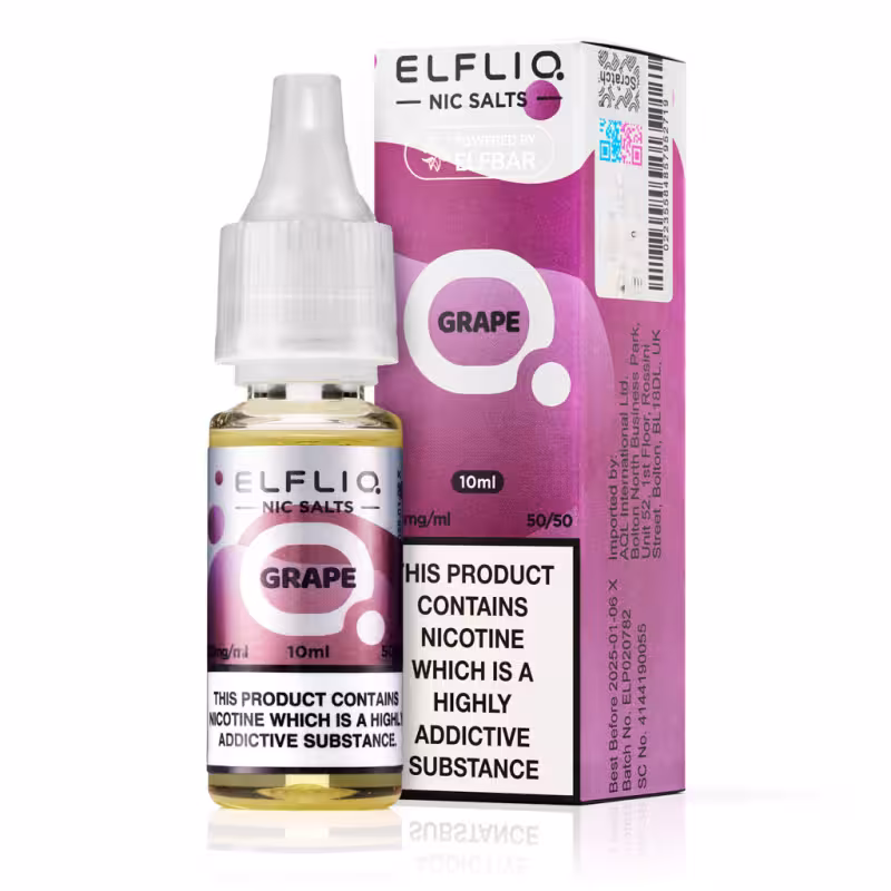 Grape Nic Salt E-Liquid by Elf Bar Elfliq - Image 1