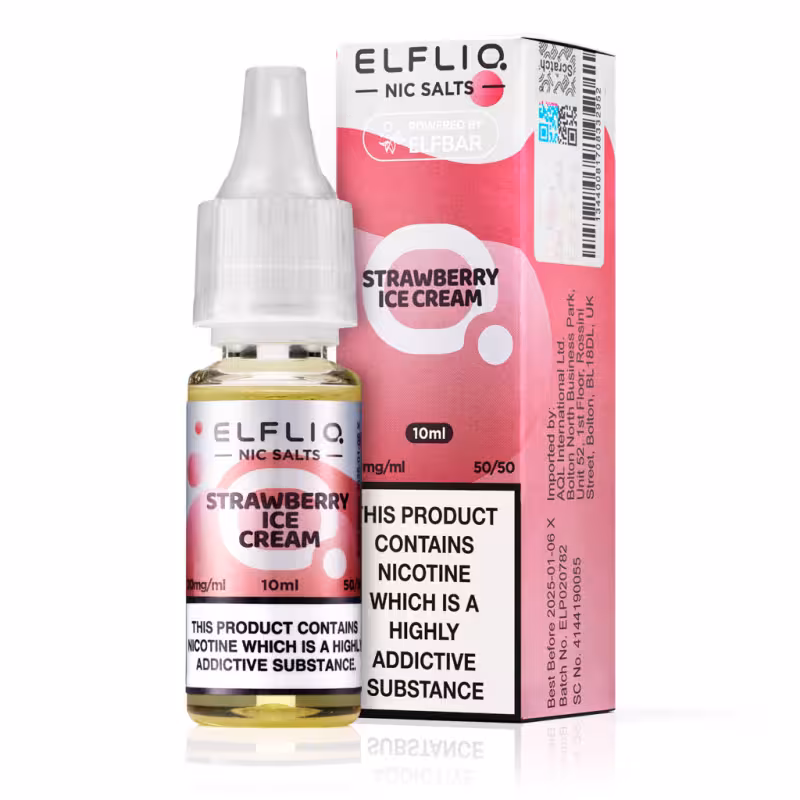 Strawberry Snoow Nic Salt E-Liquid by Elf Bar Elfliq - Image 1