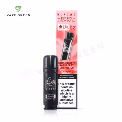 Strawberry Raspberry Cherry Ice Prefilled Pods by Elf Bar Elfa Pro