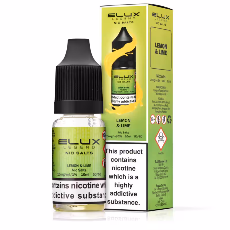 Lemon & Lime Nic Salt E-Liquid by Elux Legend - Image 1