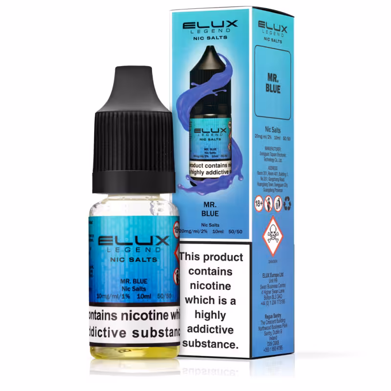 Mr Blue Nic Salt E-Liquid by Elux Legend - Image 1