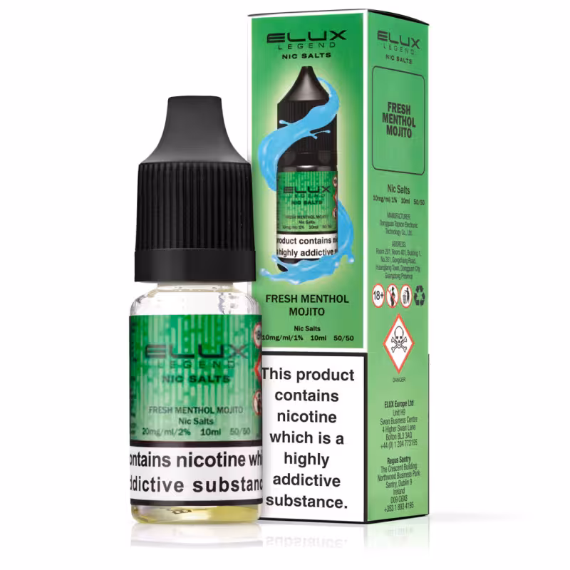 Fresh Menthol Mojito Nic Salt E-Liquid by Elux Legend - Image 1