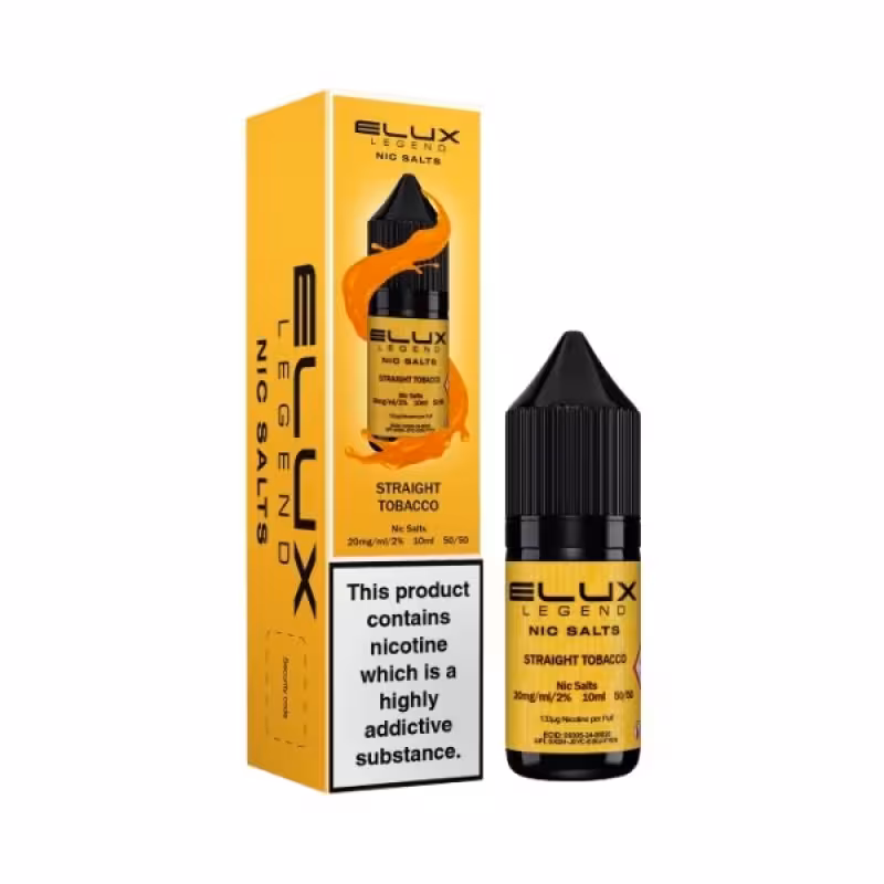 Straight Tobacco Nic Salt E-Liquid by Elux Legend - Image 1