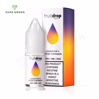Passion Fruit Mango Pineapple Nic Salt E-Liquid by Fruit Drop