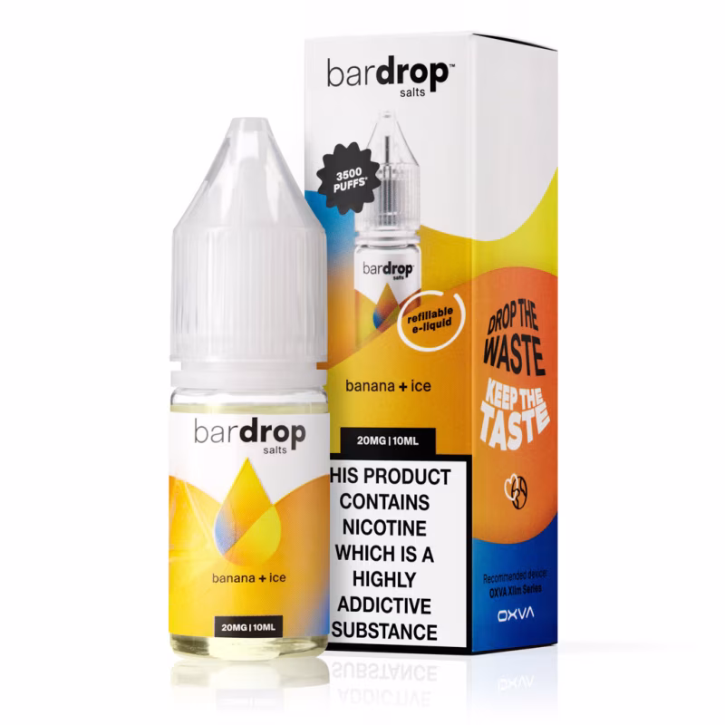 Banana Ice Nic Salt E-Liquid by Bar Drop