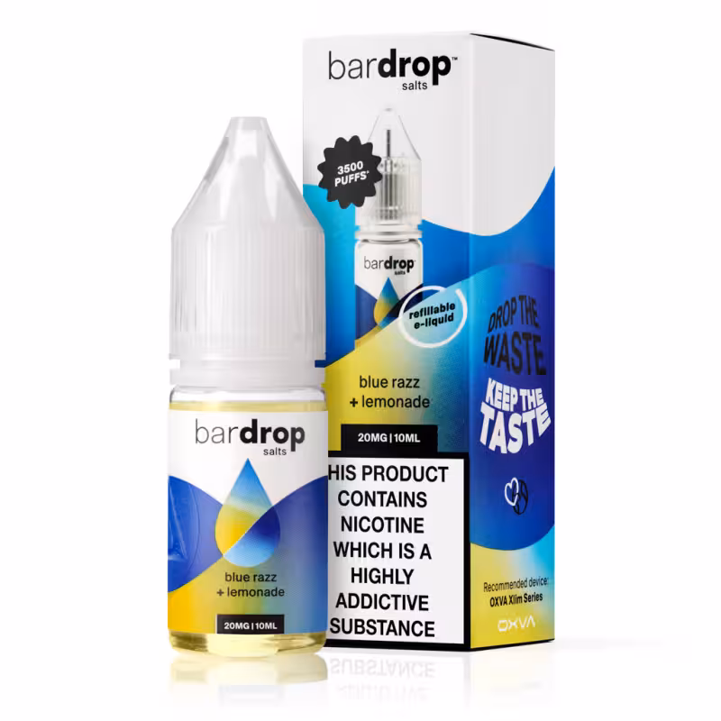Blue Razz Lemonade Nic Salt E-Liquid by Bar Drop - Image 1