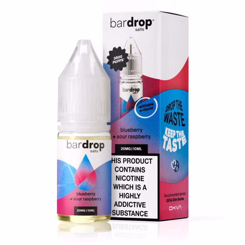 Blueberry Sour Raspberry Nic Salt E-Liquid by Bar Drop