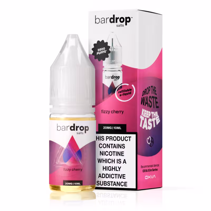Fizzy Cherry Ice Nic Salt E-Liquid by Bar Drop - Image 1
