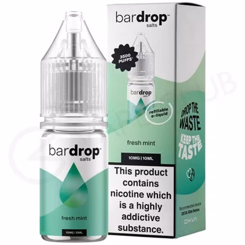 Bar Drop Fresh Mint Nic Salt E-Liquid bottle