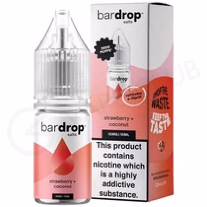 Bar Drop Strawberry Coconut Nic Salt E-Liquid bottle