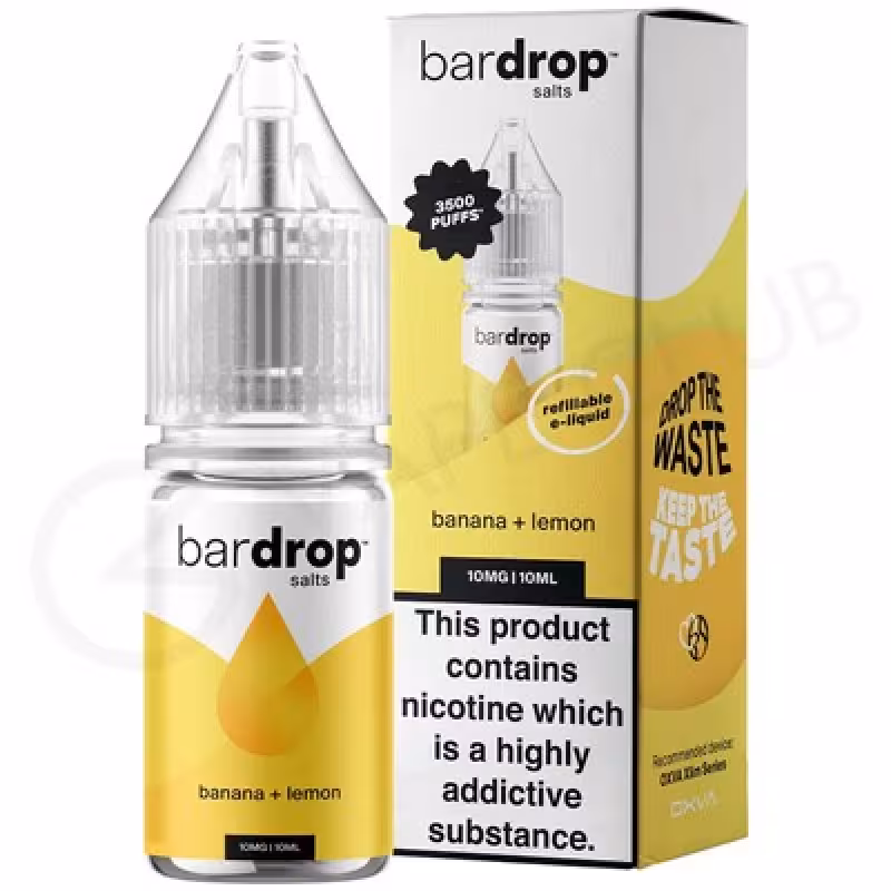 Bar Drop Banana Lemon Nic Salt E-Liquid bottle