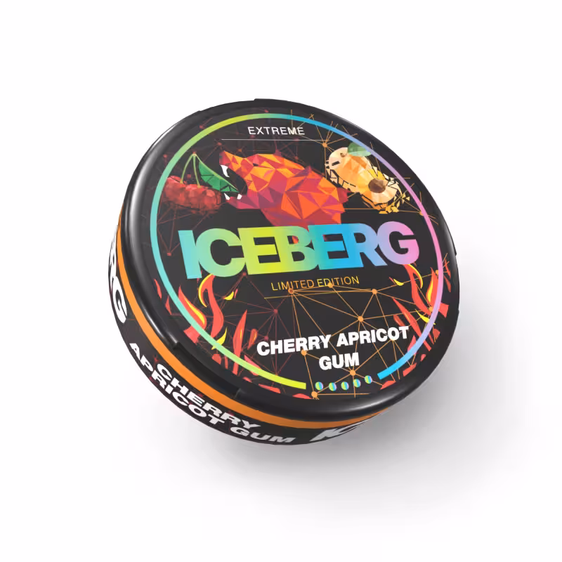 Cherry Apricot Gum Nicotine Pouches by Iceberg - Image 1