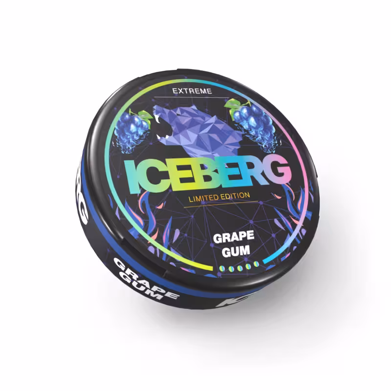 Grape Gum Nicotine Pouches by Iceberg - Image 1